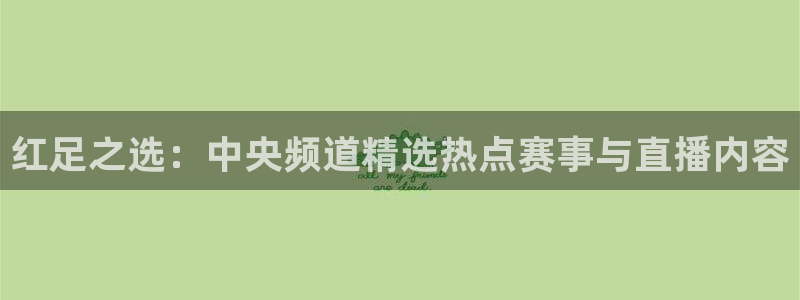 球神直播体育免费观看：红足之选：中央频道精选热点赛事与直播内容