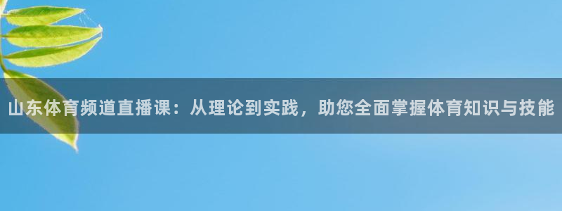 球神直播在线直播免费观看：山东体育频道直播课：从理论到实践，助您全面掌握体育知识与技能